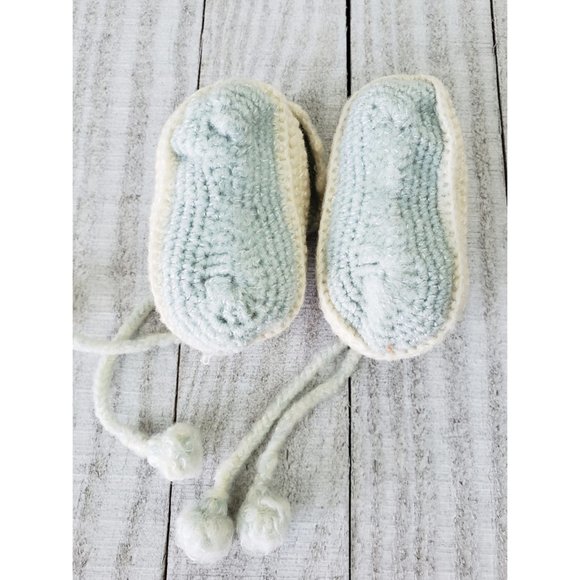 Vintage Knitted Newborn Booties - Picture 3 of 4